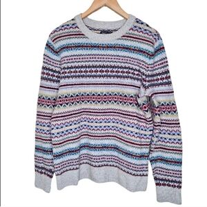 Abercrombie & Fitch A&F Soft and Cozy Fair Isle Striped Holiday Sweater